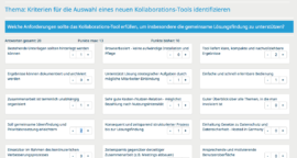 meebility: Antworten-Bewertung / Ideen-Priorisierung - Durch Punktevergabe können die einzelnen Items objektiv(er) bewertet werden als in Präsenzmeetings