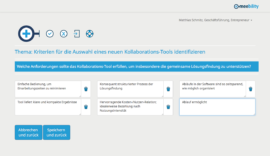 meebility: Teilnahmer tippen online ihre Antworten / Ideen zur Fragestellung im Brainstorming-Prozess ein