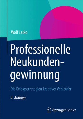 Professionelle Neukundengewinnung: Die Erfolgsstrategien kreativer Verkäufer (Amazon) | Beschreibung: Neue Kundenpotenziale aufspüren, strategisch planen und individuell vorgehen – dies erfordert Mut, Flexibilität und kreative Ideen. Für viele Verkäufer ist Neukundengewinnung deshalb ein rotes Tuch. Doch Sie können Spitzenergebnisse erzielen, wenn Sie diese Blockaden beim Akquirieren überwinden. Wolf W. Lasko zeigt in Professionelle Neukundengewinnung, wie Sie als Verkäufer acht zentrale Akquisitionsfähigkeiten entwickeln und sie je nach Kunde und Situation wirkungsvoll einsetzen. Sie erfahren, welche zehn Prinzipien Ihnen helfen, mit Charisma zu überzeugen und Vertrauen zu gewinnen, und Sie lernen, wie Sie Entscheiderstrukturen und interne Verbindungen im Kundenunternehmen identifizieren, die Hidden Agenda erkennen und dieses Wissen zu Ihrem Vorteil nutzen. Ein origineller, direkt umsetzbarer Ratgeber mit vielen Praxisbeispielen und konkreten Anleitungen – jetzt in der 4. Auflage!