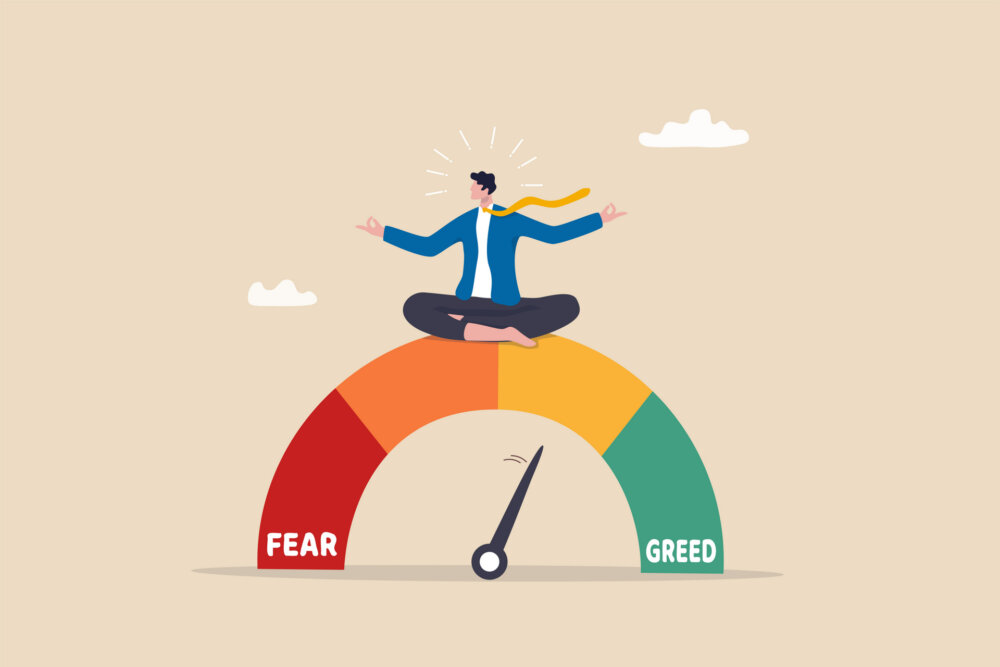 Angst und Gier sind treibende Kräfte an den Finanzmärkten. Wer das durchschaut, seine eigenen Emotionen regulieren kann und auch in Stress-Situationen die ruhige Anlegerhand behält, hat gute Chancen, ein langfristig guter Anleger zu sein. (© Nuthawut / stock.adobe.com)