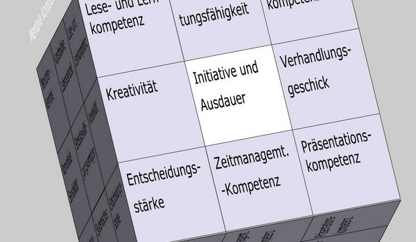 Initiative und Ausdauer im Soft Skills Würfel von André Moritz (© www.soft-skills.com)