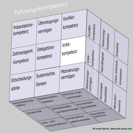 Kritikkompetenz als Soft Skill im Kompetenzfeld "Führungskompetenz" des Soft Skills Würfels