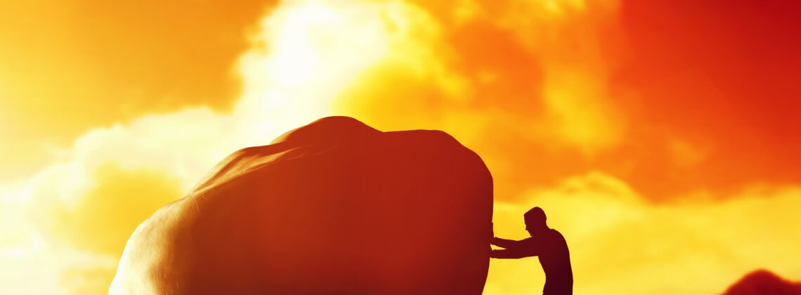Metaphern und Bilder: "Den Stein ins Rollen bringen" (© Photocreo Bednarek / Fotolia)