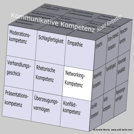 Networking-Kompetenz als Soft Skill im Kompetenzfeld "Kommunikative Kompetenz" des Soft Skills Würfels