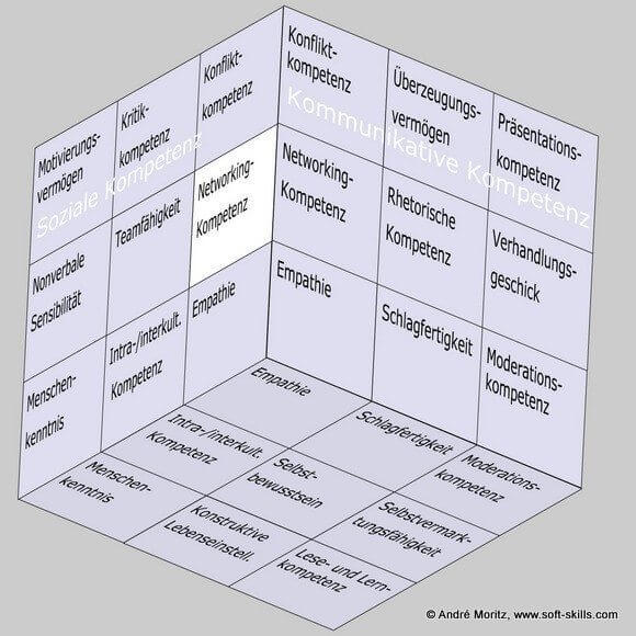 Networking-Kompetenz im Soft Skills Würfel von André Moritz (© www.soft-skills.com)