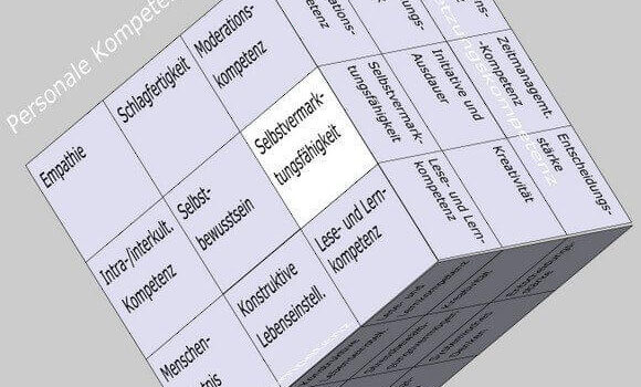 Selbstvermarktungsfähigkeit im Soft Skills Würfel von André Moritz (© www.soft-skills.com)