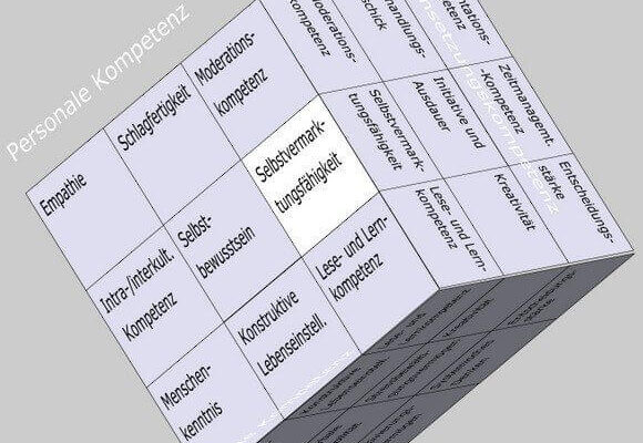 Selbstvermarktungsfähigkeit im Soft Skills Würfel von André Moritz (© www.soft-skills.com)