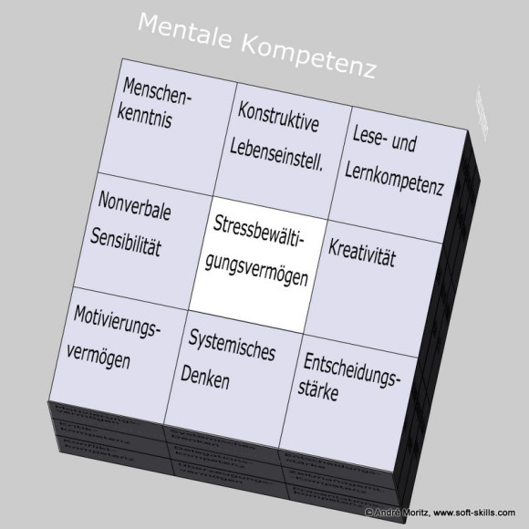 Stressbewältigungsvermögen als Soft Skill im Kompetenzfeld "Mentale Kompetenz" des Soft Skills Würfels