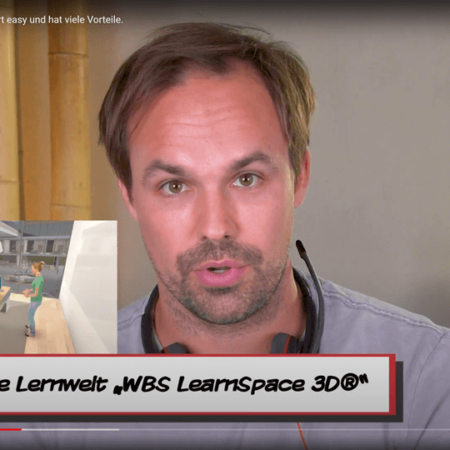 Online-Weiterbildung mit 3D LearnSpace von WBS (Screenshot aus Youtube-Video)